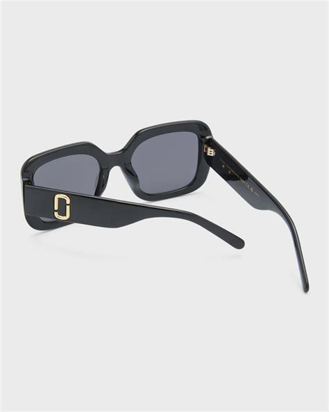 Marc Jacobs J Marc Logo Square Acetate Sunglasses Neiman Marcus