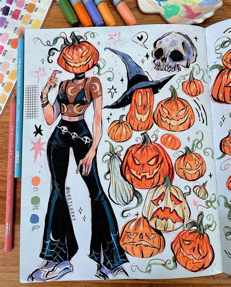 Gretel Lusky Lightbox Expo On Twitter Spooky Sketchbook Spread