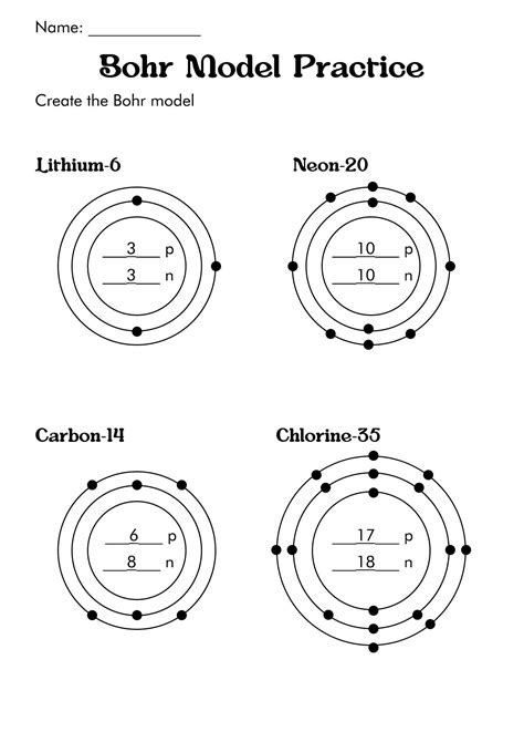 Bohr Model Diagram Practice 19 Bohr Diagram Worksheet