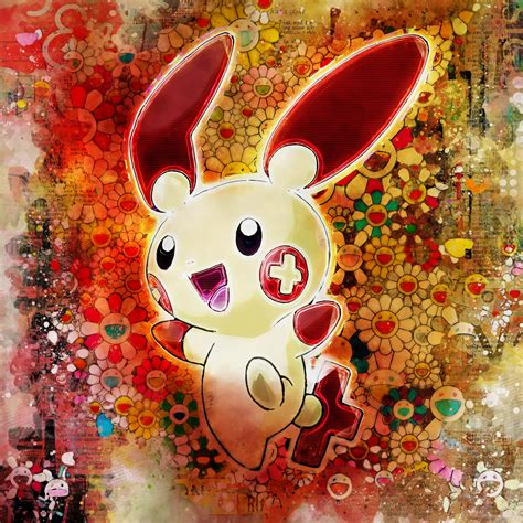 Pokemon Plusle By Benny Arte Print Artsper