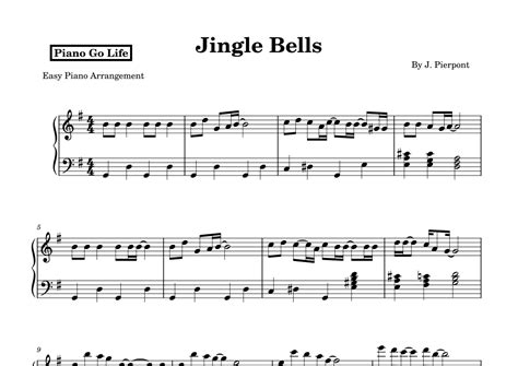 Jingle Bells Arr Piano Go Life By J Pierpont Sheet Music For Easy