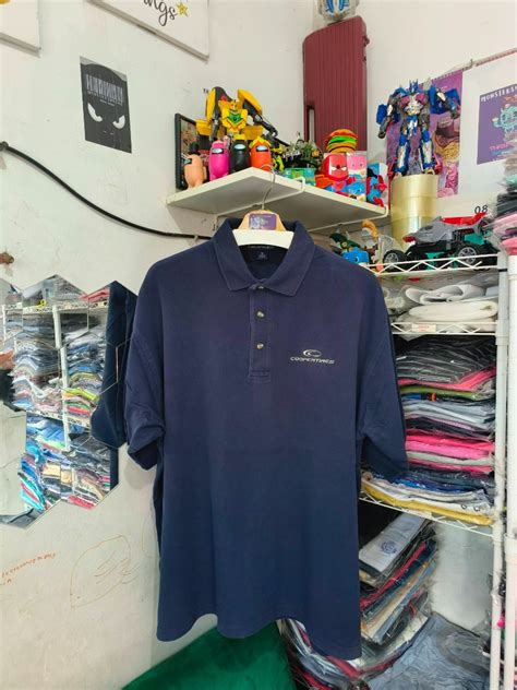 Kaos Polo Port Authority Biru Dongker Small Logo Coopertires Fesyen