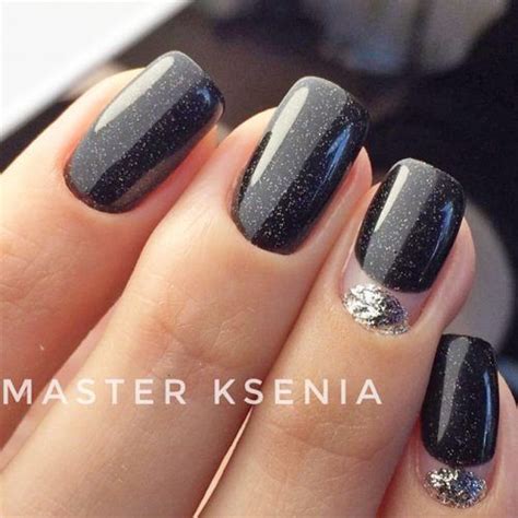 33 Black Glitter Nails Designs That Are More Glam Than Goth Black