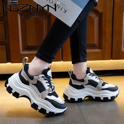 Brand Women Chunky Sneakers Vulcanize Shoes Korean Fashion New Female