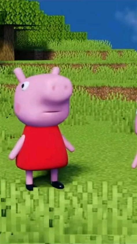 Peppa Pig In Minecraft In 2024 Peppa Pig Funny Funny Cartoons Jokes