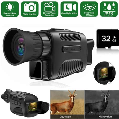 Digital 6.8X Zoom Night Vision Monocular Infrared Scope Hunting Camera ...