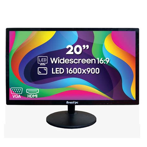 Monitor 20 Polegadas Led Widescreen Hdmi Vga 60hz Vesa Em Promoção Ofertas Na Americanas