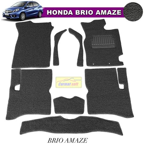 พรมดักฝุ่นไวนิล Honda Brio Amaze รุ่น Vinyl Mat เย็บขอบ สีเทา Shopee