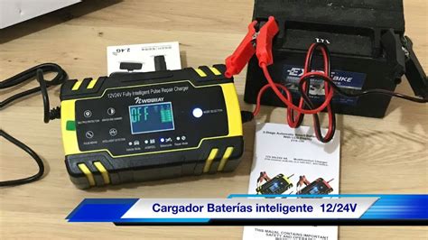 Cargador Baterías inteligente 12 24V recuperación de baterías AGM GEL