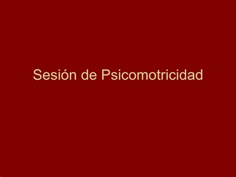 Calam O Sesi N De Psicomotricidad