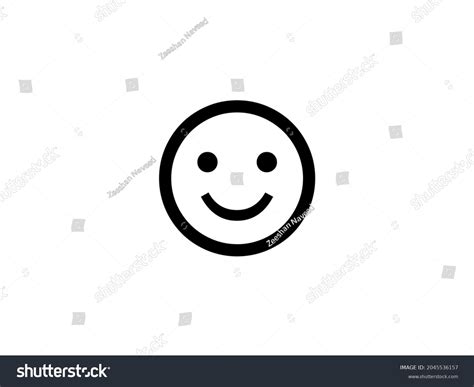 Happy Face Shape Sticker Emoji Isolated Stock Illustration 2045536157 ...