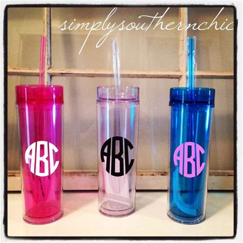 Monogrammed Skinny Tumbler Monogrammed Tumbler Bridesmaids Ts