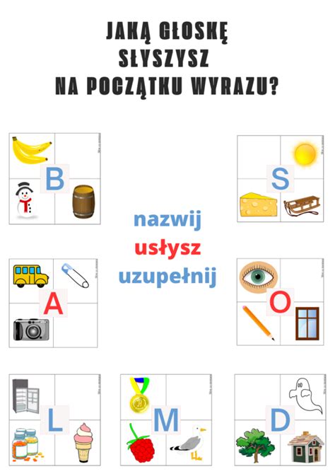 Jak G Osk S Yszysz Na Pocz Tku Wyrazu Teczka Logopedy Akredytowane