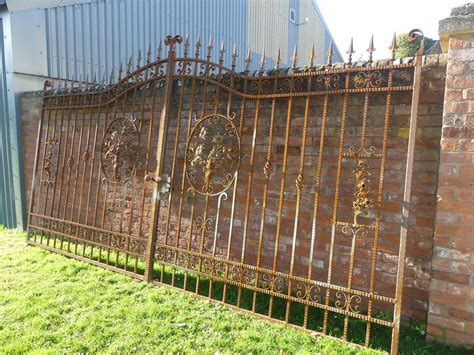 Large Wrought Iron Entrance Gates (Pair) | Holloways Garden Antiques