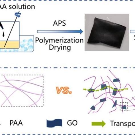 A Preparation Process Of Paa Go Composite Gel Electrolyte And B The