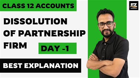 Day 1 Dissolution Of Partnership Firm Class12 Accountancy YouTube