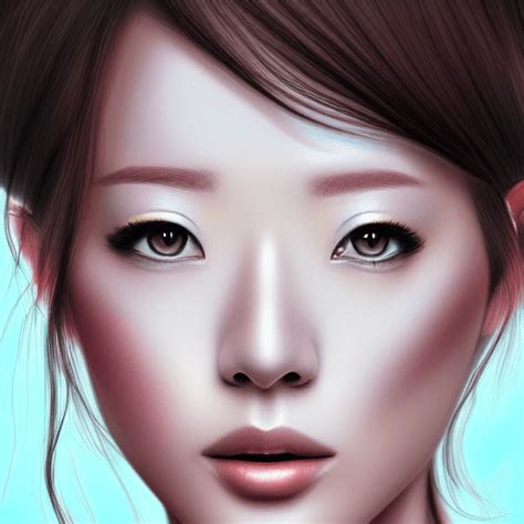 Hyper Realistic Digital Painting Of A Beautiful Japanese Woman