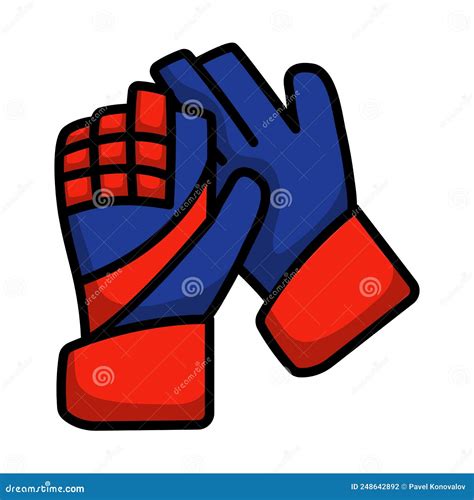 Icon Of Football Goalkeeper Gloves Stock Vector Illustration Of