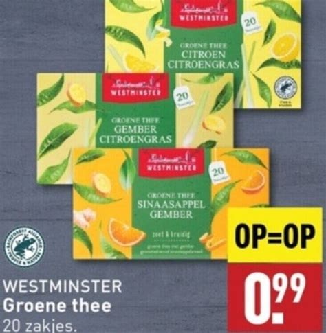 Westminster Groene Thee Aanbieding Bij Aldi