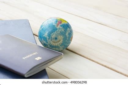 Book Your Passport World Map Placed Foto Stok 498036298 Shutterstock