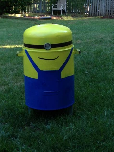 Painting a smoker to look like a minion! | Crafts, Diy crafts, Minions