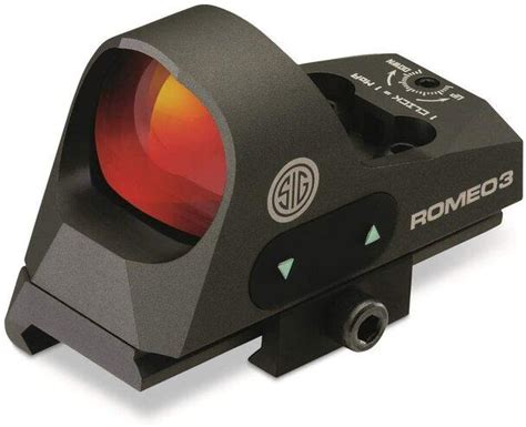 Sig Sauer Romeo 3 Miniature Reflex Sight W Riser 1x25mm 3 MOA Red Dot