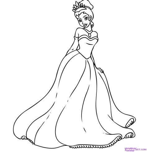 Dessins Gratuits à Colorier Coloriage Princesse Tiana à Imprimer