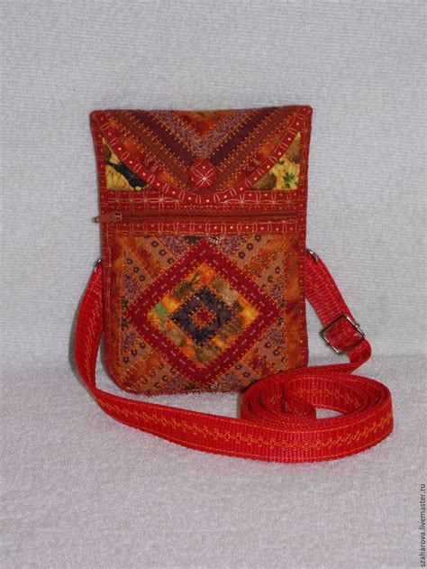 Сумочка для телефона, Пэчворк, чехол для телефона с кармашком, Осень в ...