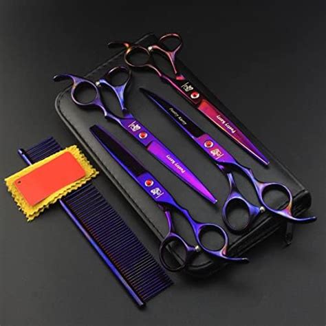 70in Purple Professional Pet Grooming Scissors Set