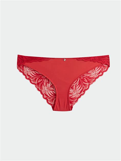 KIRMIZI Dantel Detaylı Bikini Külot W AL Z R P LCW