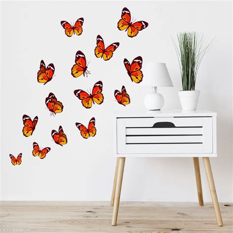 Butterfly Wall Sticker Decorative Butterfly Wall Decal Etsy