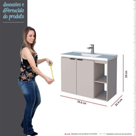 Gabinete Para Banheiro Madeira Aster Lavat Rio Cozimax Nude Madeiramadeira