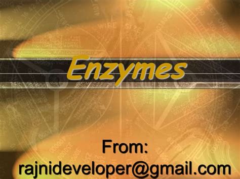 Enzyme Ppt Ppt