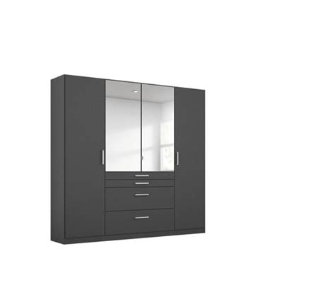 Armoire Portes Tiroirs L Cm Perla Gris Fonc Armoire But