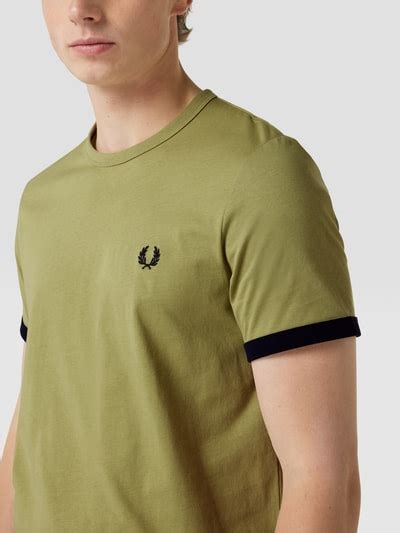 Fred Perry T Shirt Mit Logo Stitching Lind Online Kaufen