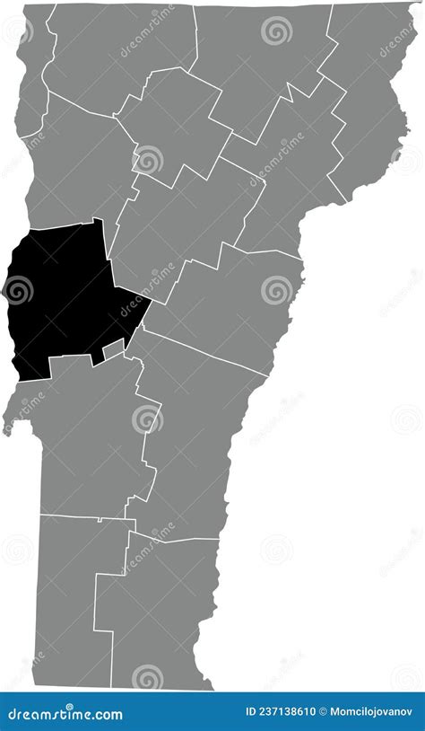 location map addison county vermont usa stock vector