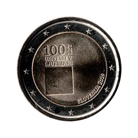 2019 SLOVÉNIE 2 Euros commémorative 100 ans Université de Ljubljana