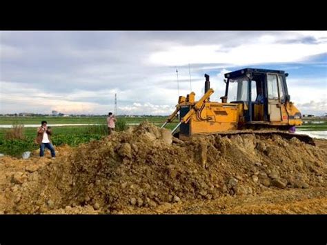 Part 4 Dozer Two Pushing Soil And Dump Truck 25 5 Ton Work Fill The