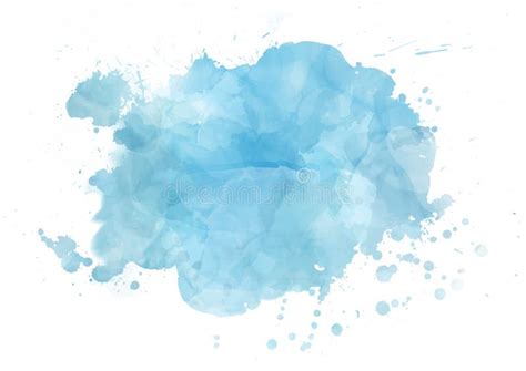 Watercolor Stain Texture In Blue Colours Stock Vector Illustration Of