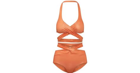 ALESSANDRO VIGILANTE Piece Bikini Set In Orange Lyst