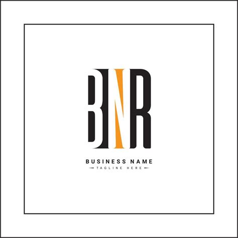 Initial Letter BNR Logo Simple Monogram Logo For Initials B N And R