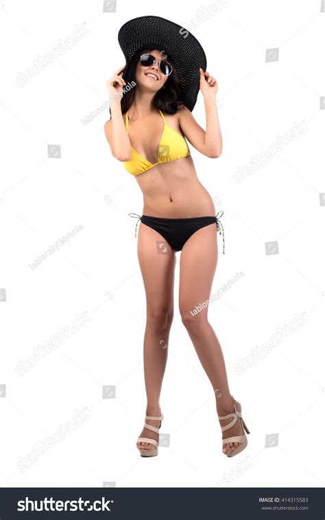 Beautiful Sexy Brunette Girl Posing Bathing Stock Photo 414315583 Shutterstock