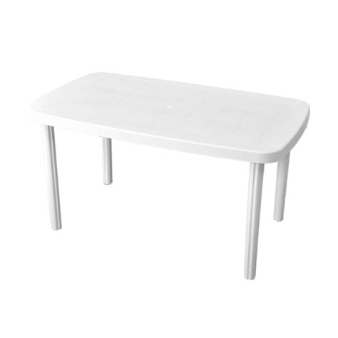 MESA PLASTICA VOSS RECTANGULAR 135x80 CM BLANCA Manci Hogar