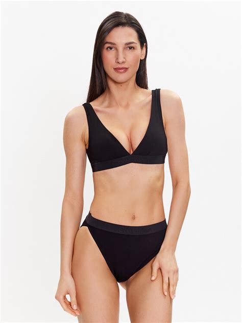 Calvin Klein Swimwear Góra od bikini KW0KW02038 Czarny Modivo pl