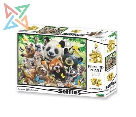 ROMPECABEZAS PUZZLE PRIME 3D 63 Piezas Selfies Bush Babies AKATAKA