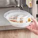 Choice White Round Microwavable Container W Lid Oz