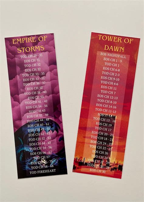 Throne Of Glass Tandem Read Bookmark Empire Of Storms And Tower Of Dawn High Quality Print Etsy