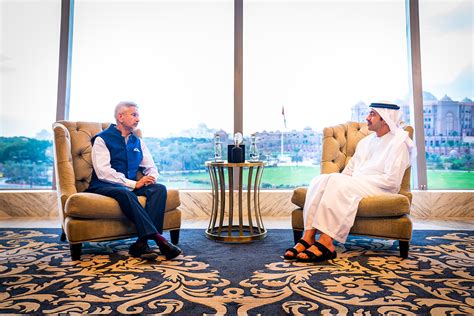 H H Sheikh Abdullah Bin Zayed Receives Indian External Affairs Minister