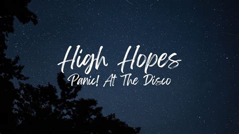 High Hopes Panic At The Disco Slowed Reverb Youtube