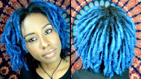 BLUE LOCS! NO DYE NO BLEACH!!! (How I Got Vibrant Blue Locs With No Chemicals) - YouTube